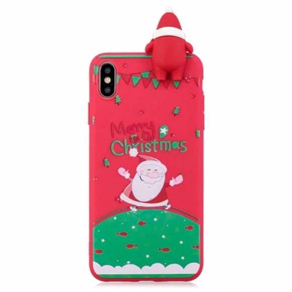 NEW iPhone 7+/8+ Red 3D Santa Case